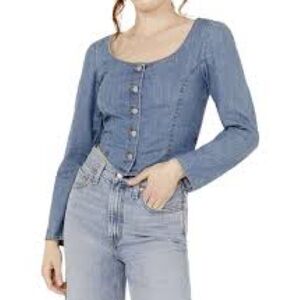 Levi's Blue Denim Corset Top